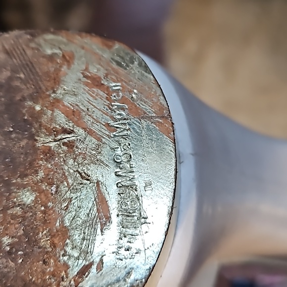 MARCIANO WHITE LEATHER SILVER PLATFORM HEELS 8.5 - Picture 6 of 9